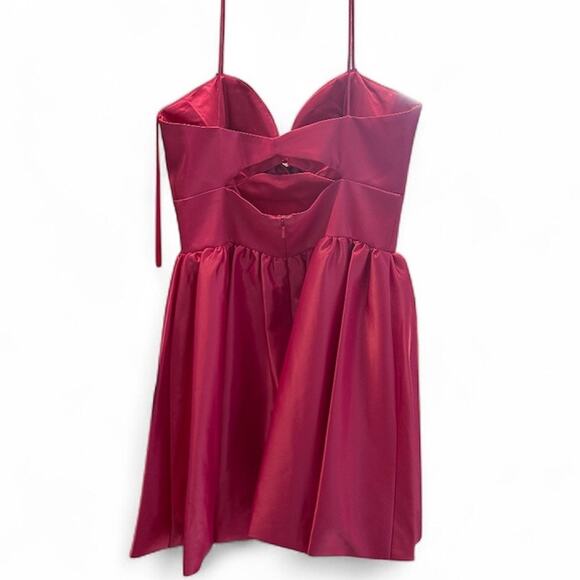 Ieena for Mac Duggal 49616 Fuchsia Pink Bow Bubble Dress Size 6 NWT - Picture 4 of 10